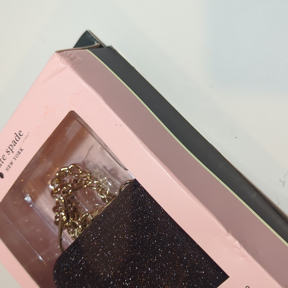 kate spade iPhone 12 MINI Magnetic Wrap Folio on a Removeable Chain Black NEW - Picture 3 of 10